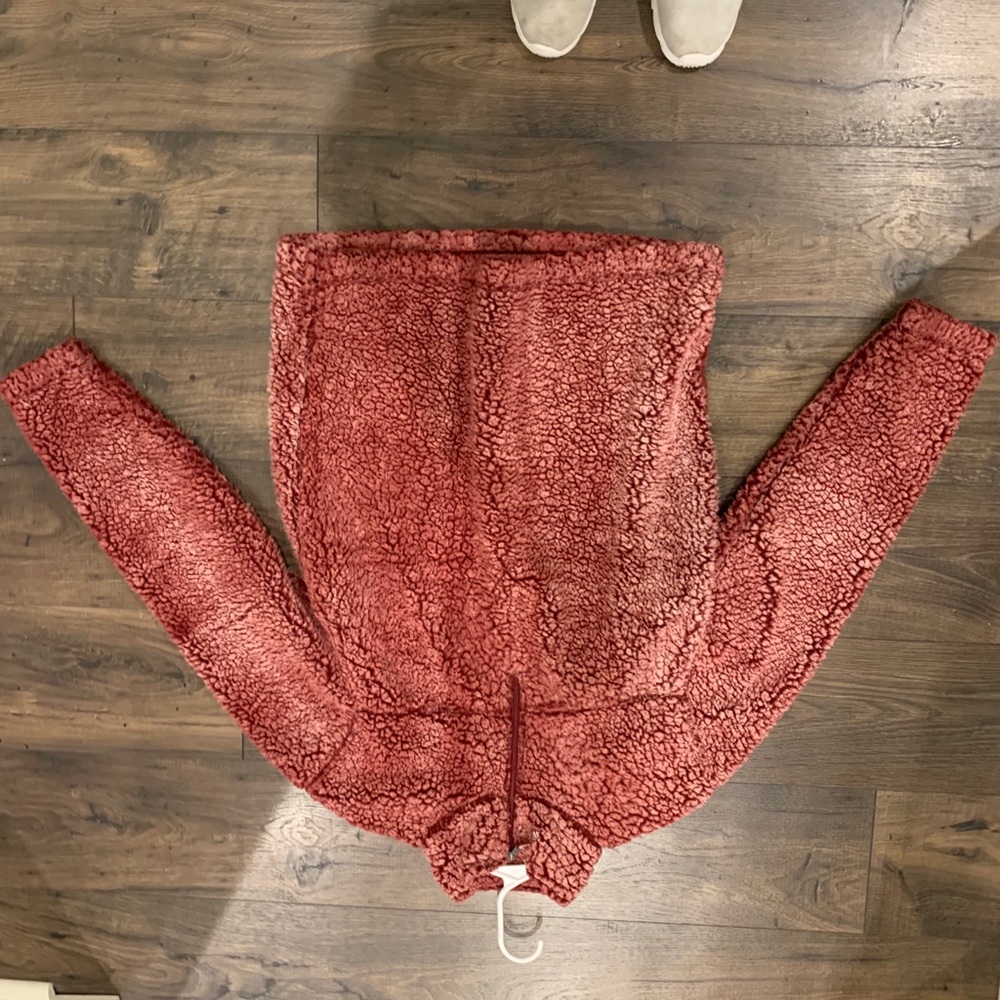 pink/red sherpa jacket